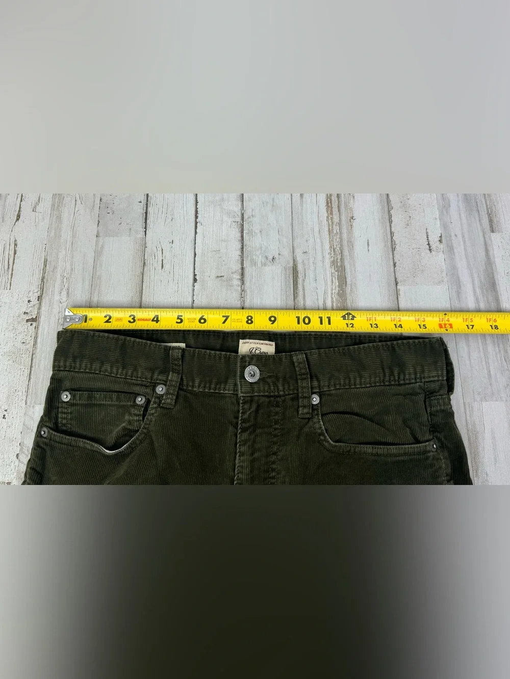 J Crew Corduroy Pants Mens 31x29 Green 484 Slim Fit